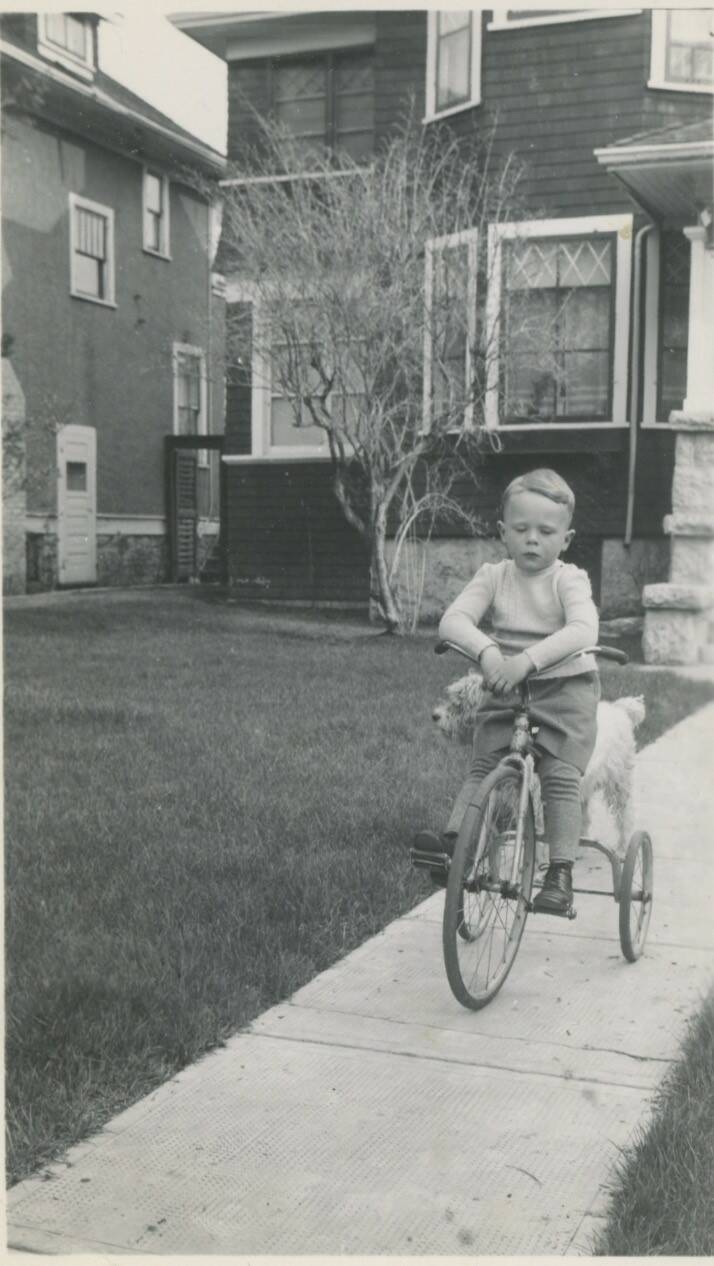 Supplied
Cam Mackie as a child on Dorchester Avenue in Winnipeg.