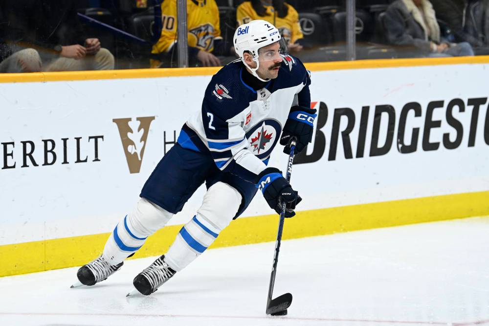MARK ZALESKI / ASSOCIATED PRESS FILES
Dylan DeMelo is on the Jets’ top defensive pairing with Josh Morrissey.