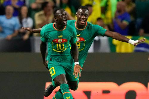Armando Franca / The Associated Press files
                                Sadio Mane (left) and his Senegal teammates will defend their Africa Cup of Nations title beginning Jan. 13.