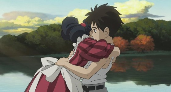 Himi, left and Mahito Maki in a scene from Hayao Miyazaki's
