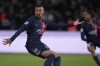 PSG's Kylian Mbappe reacts during the French League One soccer match between Paris Saint-Germain and Nantes at the Parc des Princes in Paris, Saturday, Dec. 9, 2023. (AP Photo/Thibault Camus)
