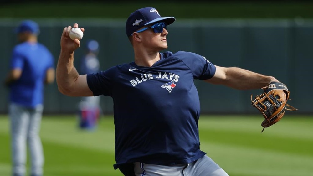 Toronto Blue Jays third baseman Matt Chapman throws during batting practice before Game 1 of an AL wild-card baseball playoff series against the Minnesota Twins Tuesday, Oct. 3, 2023, in Minneapolis. The Blue Jays have been forced to pivot after missing out on two-way superstar Shohei Ohtani, who agreed to a US$700-million, 10-year contract with the Los Angeles Dodgers last week.THE CANADIAN PRESS /AP/Bruce Kluckhohn