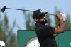 Tony Finau, of the United States, watches his shot from the first tee during the final round of the Hero World Challenge PGA Tour at the Albany Golf Club, in New Providence, Bahamas, Sunday, Dec. 3, 2023. (AP Photo/Fernando Llano)