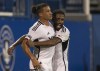 D.C. United forward Erik Hurtado (left) celebrates his goal with teammate Ruan during second half Leagues Cup soccer action against CF Montreal on Wednesday, July 26, 2023 in Montreal. CF Montreal acquired defender Ruan and $500,000 in 2024 general allocation money from D.C. United in exchange for defender Aaron Herrera on Tuesday. THE CANADIAN PRESS/Christinne Muschi