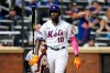 FILE - New York Mets' Ronny Mauricio flips his bat after hitting a two-run home run against the Arizona Diamondbacks during the fourth inning of a baseball game Tuesday, Sept. 12, 2023, in New York. Monny Mauricio tore his right ACL during a Dominican Winter League game and will need surgery, an injury that will sideline him for a significant part of the 2024 season.(AP Photo/Frank Franklin II, File)