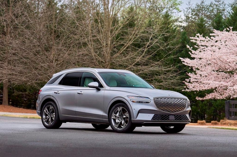 This photo provided by Genesis shows the GV70. Well equipped and smartly designed, the GV70 appeals to luxury SUV shoppers who also appreciate good value. (Courtesy of Genesis Motor North America via AP)