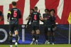 Manchester City's Micah Hamilton, second right, is congratulated by teammates after scoring opening goal during the Group G Champions League soccer match between Red Star and Manchester City, at the Rajko Mitic Stadium in Belgrade, Serbia, Wednesday, Dec. 13, 2023. (AP Photo/Darko Vojinovic)