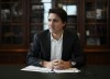 Prime Minister Justin Trudeau poses in his office at the Office of the Prime Minister and Privy Council in Ottawa on Monday, Dec. 11, 2023. THE CANADIAN PRESS/Sean Kilpatrick