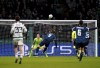 Feyenoord's Ayase Ueda, centre, attempts a shot on goal during the Champions League, Group E, soccer match between Celtic and Feyenoord at Celtic Park, Glasgow, Scotland, Wednesday, Dec. 13, 2023. (Andrew Milligan/PA via AP)