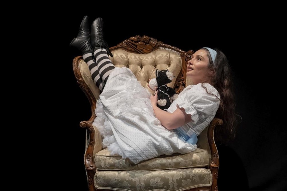 This image released by the Lookingglass Theatre Company shows Molly Hernàndez as Alice during a performance of