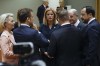 From left, European Commission President Ursula von der Leyen, Latvia's Prime Minister Evika Silina, French President Emmanuel Macron, Finland's Prime Minister Petteri Orpo, Germany's Chancellor Olaf Scholz and Cypriot President Nikos Christodoulides speak during a round table meeting at an EU summit at the European Council building in Brussels, Thursday, Dec. 14, 2023. (AP Photo/Omar Havana)