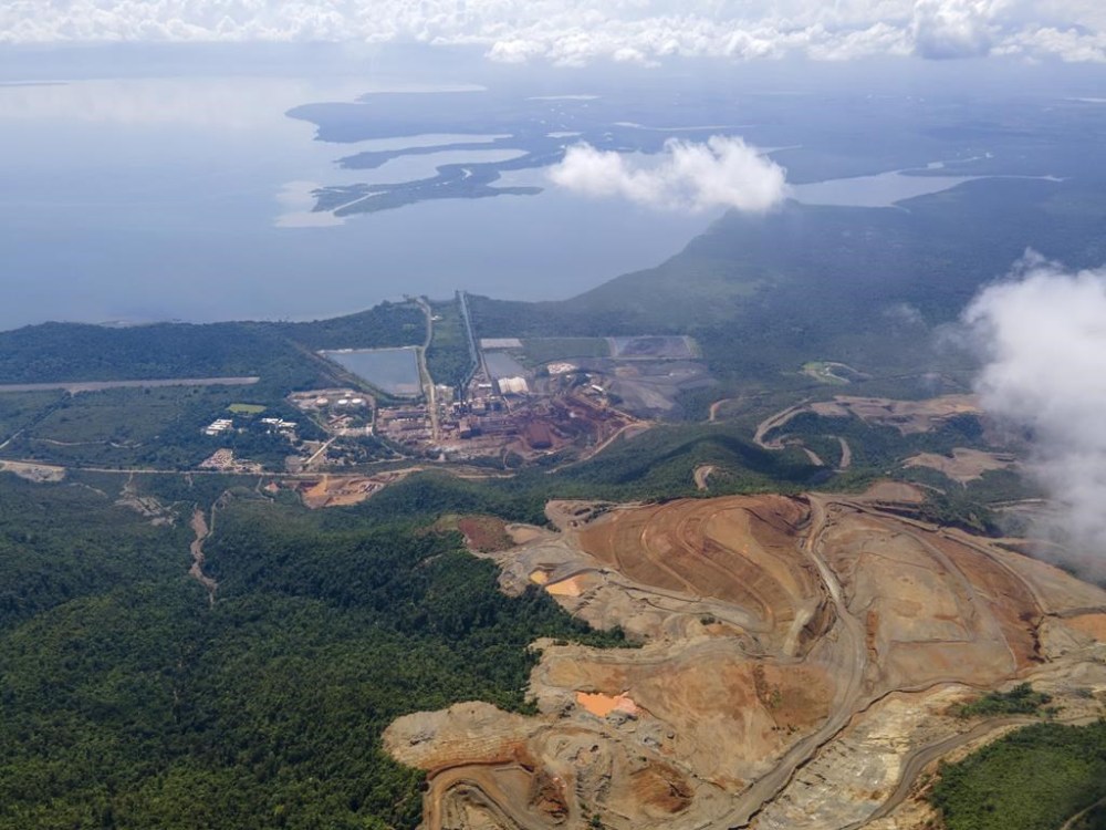 FILE - An aerial view of the Fenix Mine, run by the Swiss-based Solway Investment Group, in El Estor, Guatemala, Oct. 26, 2021. Guatemala violated Indigenous rights by permitting a huge nickel mine on tribal land almost two decades ago, according to a ruling from the Inter-American Court of Human Rights Friday, Dec. 15, 2023. (AP Photo/Moises Castillo, File)