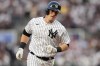 FILE - New York Yankees' Billy McKinney runs the bases after hitting a home run during the first inning of a baseball game against the Houston Astros Thursday, Aug. 3, 2023, in New York. McKinney was traded from the Yankees to the Pittsburgh Pirates, Friday, Dec. 15, 2023, for $500,000 in 2023 international signing bonus pool allocation, six days after the outfielder agreed to a minor league contract with New York (AP Photo/Frank Franklin II, File)