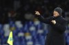 Cagliari 's coach Claudio Ranieri gestures, during the Italian Serie A soccer match between Napoli and Cagliari Calcio, at the Diego Armando Maradona stadium, in Naples, Italy, Saturday, Dec. 16, 2023. (Alessandro Garofalo/LaPresse via AP)