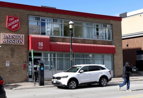 The Salvation Army Bayside Mission is shown in Barrie, Ont. on Thursday, Oct.12, 2023.&nbsp; THE CANADIAN PRESS/Christopher Drost
