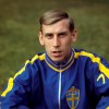 Swedish football player Bo Larsson looks on during a meeting of the Swedish national soccer team, Feb. 1970, Sweden. Swedish soccer great Bo Larsson has died at the age of 79. He played 70 times for his country and at the World Cups in 1970, 1974 and 1978. The Swedish soccer federation has announced the death of Larsson on Tuesday, Dec. 19, 2023. (Jan Collsiöö/TT News Agency via AP)