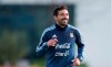 FILE - Argentina's Ezequiel Lavezzi smiles during a training session in Buenos Aires, Argentina, Monday, June 1, 2015. Former Argentine soccer player Ezequiel Lavezzi was hospitalized Wednesday, Dec. 20, 2023, in the beachfront Uruguayan city of Punta del Este with a shoulder blade fracture. A police report obtained by The Associated Press says the 38-year-old Lavezzi was found with the injury at 5 a.m. after he attended a party in his mansion. (AP Photo/Natacha Pisarenko, File)