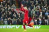 Liverpool's Cody Gakpo applauds as he is substituted during the English League Cup quarterfinal soccer match between Liverpool and West Ham United at the Anfield stadium in Liverpool, England, Wednesday, Dec. 20, 2023. (AP Photo/Jon Super)
