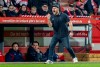 FC Cologne Coach Steffen Baumgart gives instructions during the Bundesliga soccer match between Union Berlin and FC Cologne in Berlin, Germany, Wednesday Dec. 20, 2023. (Andreas Gora/dpa via AP)