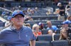 FILE - New York Mets owner Steve Cohen looks on before the start of a baseball game between the New York Mets and the Cincinnati Reds, Sunday, Sept. 17, 2023, in New York. Cohen's Mets finished with a tax payroll of $374.7 million, according to figures finalized by Major League Baseball on Thursday, Dec. 21, and obtained by The Associated Press. That topped the previous high of $291.1 million by the 2015 Los Angeles Dodgers. (AP Photo/Mary Altaffer, File)