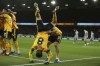 Wolverhampton Wanderers' Joao Gomes celebrates scoring during the English Premier League soccer match between Wolverhampton Wanderers and Everton at Molineux Stadium, Wolverhampton, England, Saturday Dec. 30, 2023. (Barrington Coombs/PA via AP)
