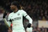 Chelsea's Noni Madueke celebrates after scoring his sides second goal during the English Premier League soccer match between Luton Town and Chelsea, at Kenilworth Road, in Luton, England, Saturday, Dec. 30, 2023. (AP Photo/Alastair Grant)
