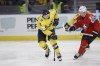 Sweden's Mattias Havelid, left, and Switzerland's Gregory Weber in action during the IIHF World Junior Championship ice hockey quarterfinal match between Sweden and Switzerland at Scandinavium in Gothenburg, Sweden, Tuesday, Jan. 2, 2024. THE CANADIAN PRESS/AP-Adam Ihse/TT News Agency via AP
