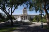 A former Manitoba Progressive Conservative cabinet minister is denying accusations by two former colleagues that he tried to rush approval of a proposed mining project. The Manitoba Legislature in Winnipeg, Saturday, August 30, 2014. THE CANADIAN PRESS/John Woods