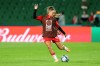 Canadian international defender Shelina Zadorsky has joined West Ham United on loan from Tottenham until the end of the season. Zadorsky warms up at the FIFA Women's World Cup in Perth, Australia, Wednesday, July 26, 2023. THE CANADIAN PRESS/James Worsfold
