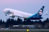 The first Alaska Airlines passenger flight on a Boeing 737-9 Max airplane takes off, Monday, March 1, 2021, on a flight to San Diego from Seattle-Tacoma International Airport in Seattle.&nbsp;Canadian airlines say they don't fly the Boeing 737-9 Max jetliners that U.S. regulators have grounded after an Alaska Airlines plane suffered a blowout in flight. THE CANADIAN PRESS/AP-Ted S. Warren