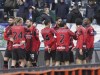 Milan players celebrate after scoring their side's first goal of the game during the Serie A soccer match between Empoli and Milan at the Castellani Empoli stadium in Empoli, Italy, Sunday Jan. 7, 2024 (Marco Bucco/LaPresse via AP)