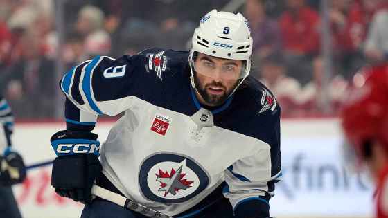 Winnipeg Jets left wing Alex Iafallo enters play tonight looking for his first point in 14 games. (Carlos Osorio / The Associated Press files)