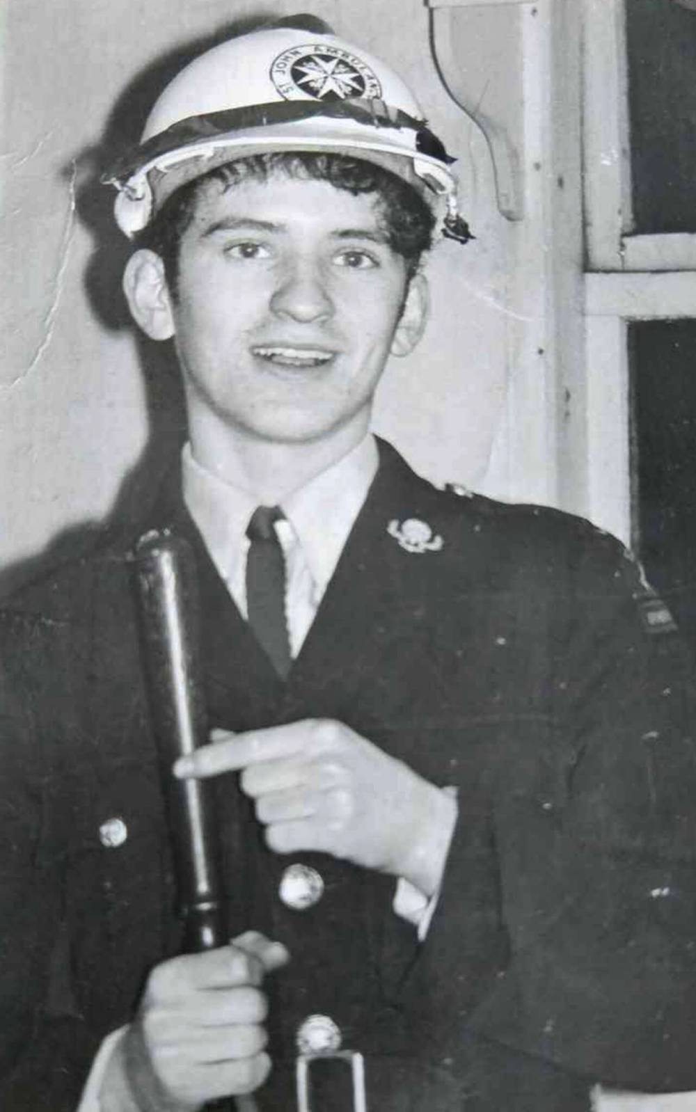 SUPPLIED
In 1970, when Brennan was a volunteer with St. John’s Ambulance in the United Kingdom, he was given a hard hat to wear after the Troubles conflict started.