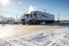 BROOK JONES / WINNIPEG FREE PRESS A semi-trailer truck travels eastbound down McGillivray Boulevard in Winnipeg, Man., Sunday, Jan. 14, 2024.