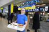 Diana Storozhuk, a Ukrainian immigrant employed at Taste of Ukraine, which held its grand opening last week.  (Ruth Bonneville / Winnipeg Free Press)