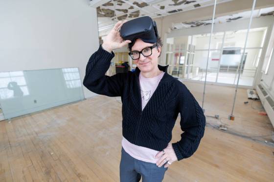Emma Hendrix, executive director of Video Pool Media Arts Centre, in the new location in the ArtSpace building. (Mike Deal / Winnipeg Free Press files)