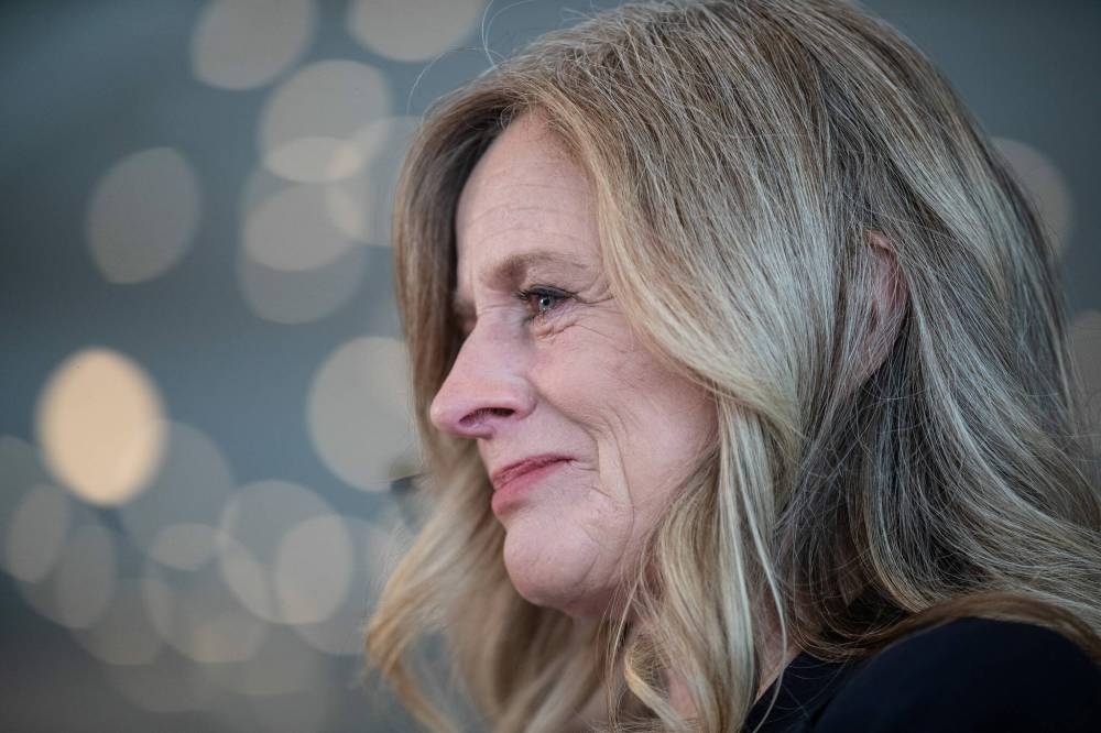 Jason Franson / The Canadian Press
Alberta NDP Leader Rachel Notley announced she is stepping down from her position, in Edmonton on Tuesday.