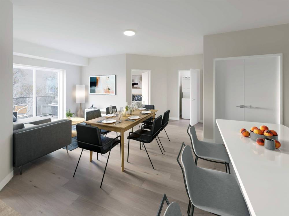 The complex will offer one- and two-bedroom suite options that range from $1,100 to $1,900 per month and include a high-quality gym. (Paragon Living)
