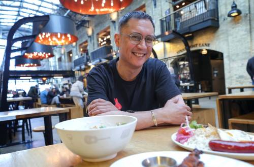 RUTH BONNEVILLE / WINNIPEG FREE PRESS
                                Chef Norm Pastorin in his dream kitchen at the Forks food court.