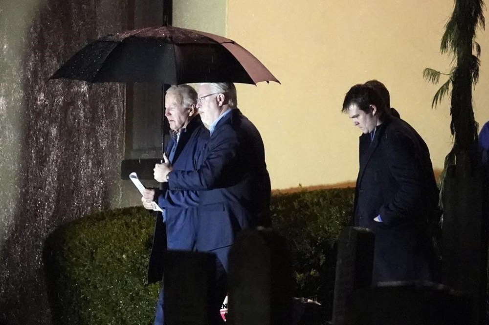 President Joe Biden leaves St. Joseph on the Brandywine Catholic Church in Wilmington, Del., after attending Mass on Saturday, Jan. 6, 2024. (AP Photo/Stephanie Scarbrough)