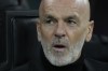 AC Milan's manager Stefano Pioli looks from the bench before the Italian Cup quarterfinal soccer match between AC Milan and Atalanta, at the San Siro stadium in Milan, Italy, Wednesday, Jan. 10, 2024. (AP Photo/Luca Bruno)