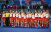 The Canadian women’s field hockey team is shown in this handout image at the 2023 Pan American Games in Santiago, Chile. Canadian goalkeeper Rowan Harris shone in a losing cause Saturday as the Canadian women's field hockey team fell 2-0 to Britain in its opening match at the FIH Olympic Qualifier tournament in Valencia, Spain. THE CANADIAN PRESS/HO-Field Hockey Canada-Yan Huckendubler
**MANDATORY CREDIT **
