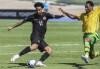 Canada's Tajon Buchanan, left, fights for the ball with Jamaica's Ethan Pinnock, right, during the Concacaf Nations League quarterfinal match at the National stadium in Kingston, Jamaica, Saturday, Nov. 18, 2023.&nbsp;Buchanan was on his bench Saturday for Inter Milan's Serie A clash with Monza. THE CANADIAN PRESS/AP-Collin Reid