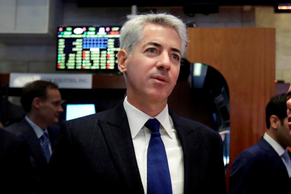 FILE - Bill Ackman, CEO and founder of Pershing Square Capital, visits the floor of the New York Stock Exchange, Nov. 10, 2015. Ackman was a prominent critic of former Harvard President Claudine Gay, who recently resigned following charges that her academic writing contained examples of improperly credited work. On Sunday, Jan. 14, 2024, Business Insider’s top executive and parent company said they were satisfied with the fairness and accuracy of stories that made plagiarism accusations against Ackman's wife, a former MIT professor. (AP Photo/Richard Drew, File)