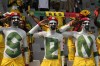 Senegal supporters cheer at the stand prior the African Cup of Nations Group C soccer match between Senegal and Gambia at the Charles Konan Banny stadium in Yamoussoukro, Ivory Coast, Monday, Jan. 15, 2024. (AP Photo/Sunday Alamba)
