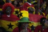 Ghana's supporters cheer during the African Cup of Nations Group B soccer match between Ghana and Cape Verde in Abidjan, Ivory Coast, Sunday, Jan. 14, 2024. (AP Photo/Sunday Alamba)