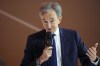 File - LVMH group CEO Bernard Arnault speaks at the Vivatech show in Paris, June 15, 2023. A recent report from anti-poverty organization Oxfam highlighted how the fortunes of the world's five richest people — Tesla CEO Elon Musk, Amazon founder Jeff Bezos, Oracle founder Larry Ellison, Arnault, and investment guru Warren Buffett — have more than doubled since 2020. (AP Photo/Michel Euler, File)