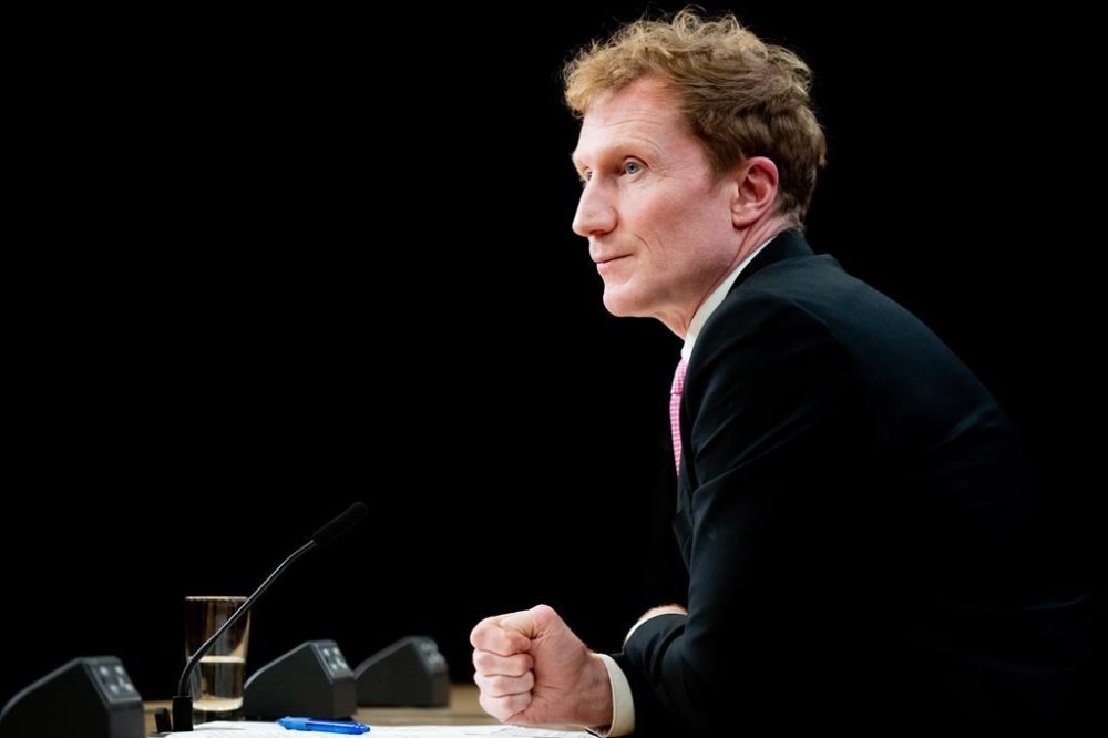 Immigration Minister Marc Miller delivers remarks at a press conference in Ottawa, Thursday, Dec. 21, 2023. The government has processed visa applications for 144 people in the Gaza Strip, which means they are on track to be approved to reunite with extended family members in Canada — as long as they can make it across the border for biometric screening. THE CANADIAN PRESS/Spencer Colby