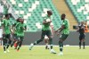 Nigeria's Victor Osimhen, centre, celebrates with teammates after scoring their side's first goal of the game during the African Cup of Nations Group A soccer match between Nigeria and Equatorial Guinea in Abidjan, Ivory Coast, Sunday, Jan. 14, 2024. (AP Photo/Sunday Alamba)