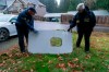 This photo released by the National Transportation Safety Board shows the door plug from Alaska Airlines Flight 1282 on Monday, Jan. 8, 2024, in Portland, Ore. A panel used to plug an area reserved for an exit door on the Boeing 737 Max 9 jetliner blew out Jan. 5, shortly after the flight took off from Portland, forcing the plane to return to Portland International Airport. (National Transportation Safety Board via AP)
